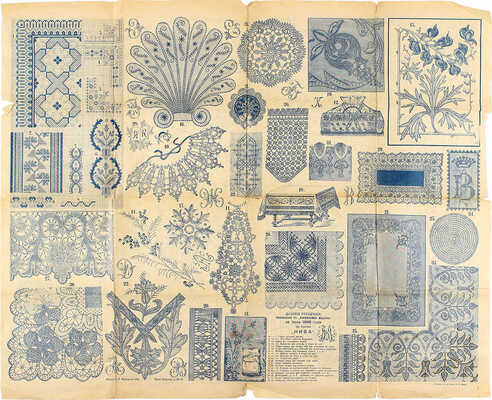 Лист с выкройками / Приложение к журналу «Нива». Выкройки к «Парижским модам» за июль 1896. СПб., 1896.